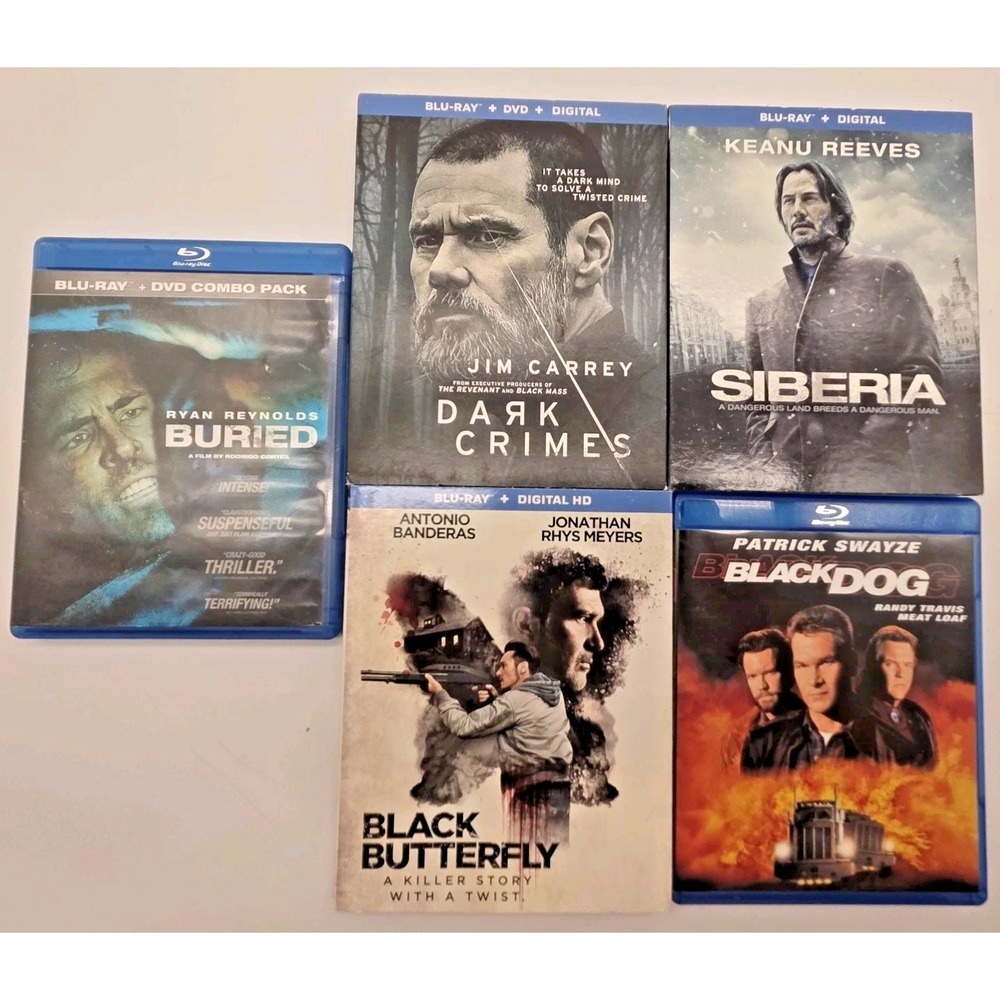 Buried Siberia Dark Crimes Black Dog Black Butterfly Blu Ray Thriller Bundle LOT